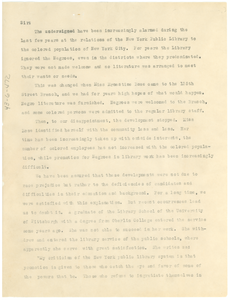 Memorandum from W. E. B. Du Bois to New York Public Library