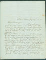 Letter from James H. Fisher, near Selma, Alabama, to Benjamin Hale, at Geneva College in New York.