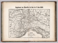 Supplement aux Nouvelle du jour du 1er. Juin 1859. Carte theatre de la Guerre d'apres les cartes speciales du theatre de la guerre : dressees par Berthe et publiees par Garnier Freres, a Paris. Liege. Imprimerie de J. Demarteau. (to accompany) Atlas geographique ... 3eme partie, Geographie moderne actuelle ... 1823. Atlas geographique dresse sous la direction du Conseil Royal de l'instruction publique pour l'usage des colleges. Ouvrage adopte pour l'enseignement public. 3eme partie, Geographie moderne actuelle. A Paris : Imprimerie de Selves fils, lithographe de l'Universite. 1823. Carte theatre de la Guerre