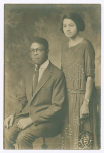 Wedding portrait of Benjamin Boozé and Magdalene Hendricks Boozé