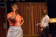 David Alan Anderson and Tracey N. Bonner in a scene from the play The mountaintop