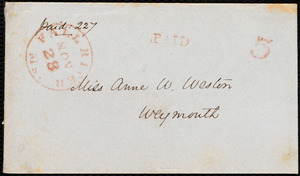 Letter from Samuel Longfellow, Fall River, [Mass.], to Anne Warren Weston, Nov. 27, 1848