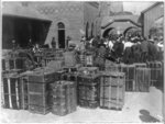 Congestion of colonist's luggage, Los Angeles, ca. 1910