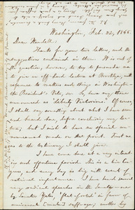 Letter from William Lloyd Garrison, Washington, [D.C.], to Wendell Phillips Garrison, Feb. 22, 1866