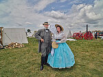 Earl Weaver, portraying Confderate commander Robert E. Lee; and Holly Roberts Morgan as his wife, Mary Anna Custis Lee; at the re-enactment, held each American Independence Day Weekend (on and surrounding July 4), of various skirmishes at the decisive 1863 Battle of Gettysburg, in Pennsylvania, which turned the tide of the American Civil War against the outmanned, rebellious Confederates for good