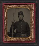 [Unidentified soldier in Union uniform with bayoneted musket]