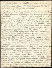 Extract of letter of Ann[e] W. Weston [manuscript]