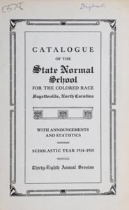 North Carolina State Colored Normal School Catalog [1914-1915]