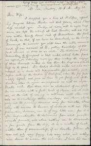 Letter from William Lloyd Garrison, At Sea, to Helen Eliza Garrison, Thursday, 10 A.M., May 16, [1867]