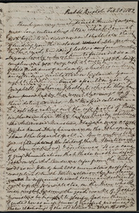 Letter from Mary Anne Estlin, Park St[reet], Bristol, [England], to Anne Warren Weston, Feb. 20, 1852