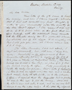 Letter from Samuel May, Jr., Boston, to Samuel Joseph May, November 11th 1847, Evening