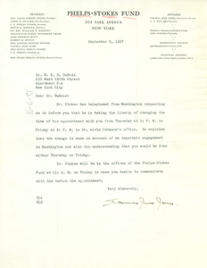 Letter from Phelps-Stokes Fund to W. E. B. Du Bois