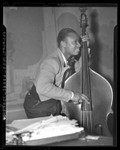 Negro Nite Life on Central Avenue...Series, African American bass player in Los Angeles, Calif., 1938