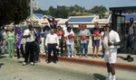 Lou Dantzler waiting for the Olympic torch relay flame, Los Angeles, 1996