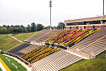 The home team's cheering section overlooking the 50-yard line at Eddie Robinson Stadium, the home field of the Grambling Tigers football team at Grambling State University, one of America's pre-eminent "HBCU" (historically black colleges and universities)