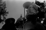 James Meredith standing beside the podium during the rally in front of the state capitol in Jackson, Mississippi, at the end of the "March Against Fear" he began.