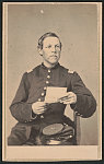 Thumbnail for [Captain George James Thompson of Co. F, 24th Massachusetts Infantry Regiment and Co. A and Co. B, 2nd Massachusetts Infantry Regiment in uniform with a letter]