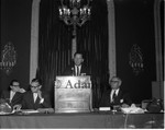 Speaker at banquet, Los Angeles, 1963