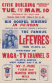 The LeFevres' Big Gospel Sing at the Gainesville Civic Building (March 10)