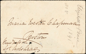 Letter from Elizabeth Pease Nichol to Maria Weston Chapman, 1841 Jan[uary] 5