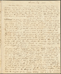 Letter from Wendell Phillips, London, [England], to George Thompson, [1839] July