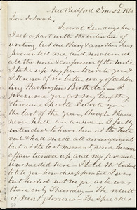 Incomplete letter from Joseph Ricketson, New Bedford, [Mass.], to Deborah Weston, 2 mo[nth] 22 [day] 1860