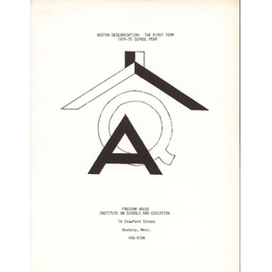 Boston desegregation The first term. 1974 -1975 school year.