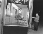 Window display for the Jackson Street Community Council, Jackson St., International District, Seattle, ca. 1950's