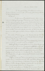 Letter from William C. Brown, Boston, [Mass.], to William Lloyd Garrison, Wendell Phillips, and Francis Jackson, Oct. 20, 1859