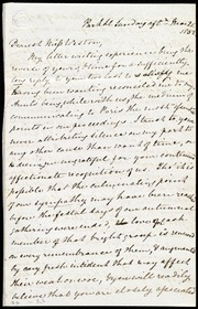 Letter to] Dearest Miss Weston [manuscript