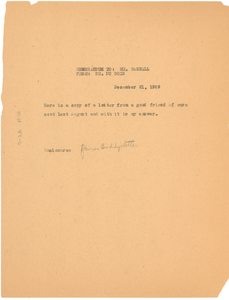 Memorandum from W. E. B. Du Bois to Robert Bagnall