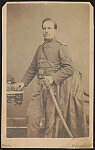 [Captain Newell Cheney of Co. C and Co. L, 9th New York Cavalry Regiment in uniform with sword]