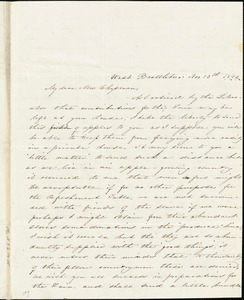 Thumbnail for Letter from Sarah F. Stearns, [West Brattleboro, Massachusetts], to Maria Weston Chapman, 1840 Nov[ember] 10