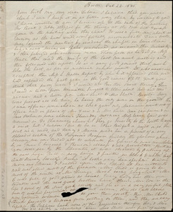 Thumbnail for Letter from Anne Warren Weston, Boston, to Deborah Weston, Oct. 22, 1836