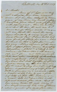 Letter from John Patterson Osterhout to his Brother, October 19, 1859