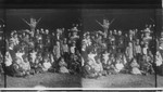 Children of every nation represented at the Fair. President Francis and Sir Wilfred Laurier, Premier of Canada, in the background. Louisiana Purchase Exposition