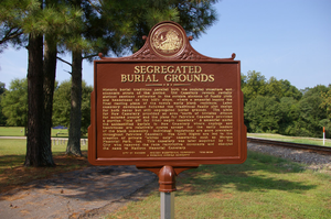 Segregated Burial Grounds historical marker