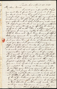 Letter from Ray Potter, Pawtucket, [R.I.], to William Lloyd Garrison, April 21. 1841