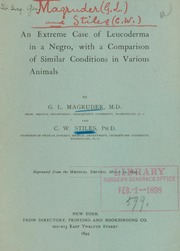 An extreme case of leucoderma in a Negro, with a comparison of similar conditions in various animals