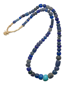 Cobalt blue European glass trade beads