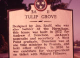 Thumbnail for Tulip Grove historical marker, Nashville, Tennessee, n.d.