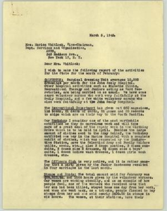 Letter from Mrs. Kempner to Mrs. Whitlock, March 5, 1945