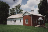 Durham's Chapel School: church front and side view