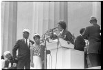 Thumbnail for [Josephine Baker standing at a podium on the steps of the Lincoln Memorial at the March on Washington for Jobs and Freedom]