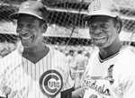 Ernie Banks and Lou Brock