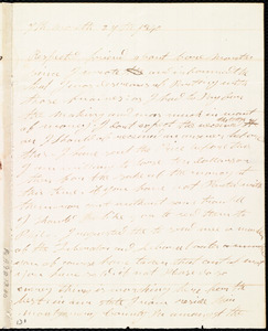 Letter from Edwin H. Coates, Trappe Post Office, Montgomery County, Pa, to Maria Weston Chapman, 7th month 27th [day] 1840