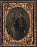 [Sergeant Alexander Duncan of Co. B, 120th Indiana Infantry Regiment, and his brother, Corporal William S. Duncan of Co. G, 10th Indiana Infantry Regiment, in uniform]