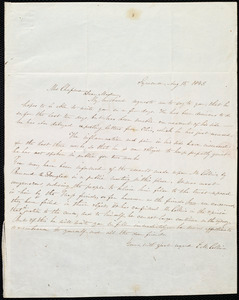 Thumbnail for Letter from Eunice Messenger Collins, Syracuse, [NY], to Maria Weston Chapman, Aug. 15, 1843