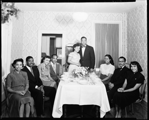 Mrs. Esther Smith [dinner party, November 3, 1950 : cellulose acetate photonegative]