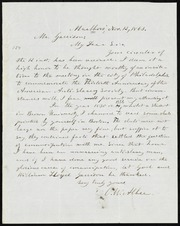 Letter to] Mr. Garrison, My Dear Sir [manuscript